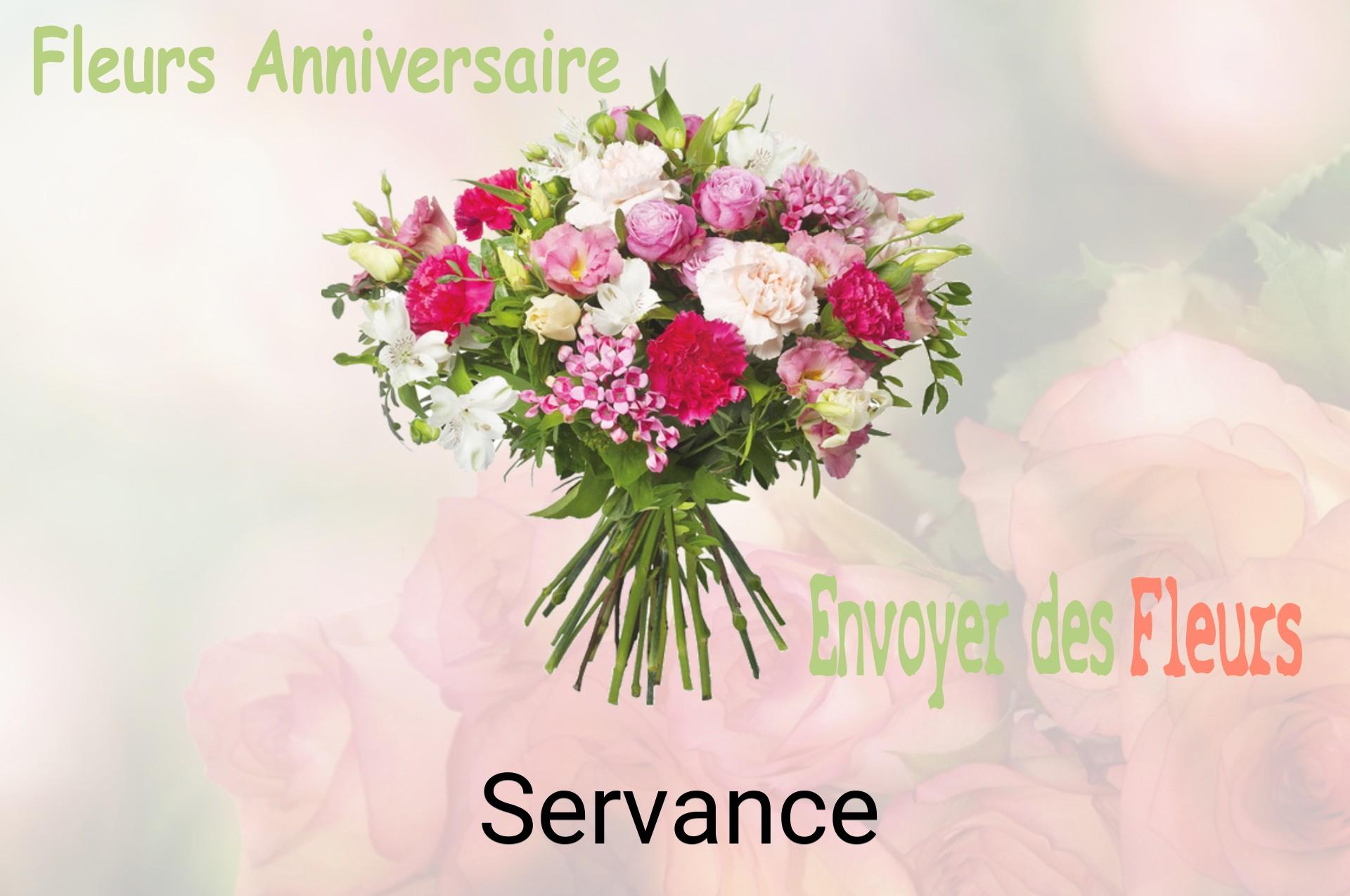 Bouquet de fleurs d’anniversaire livré à Servance