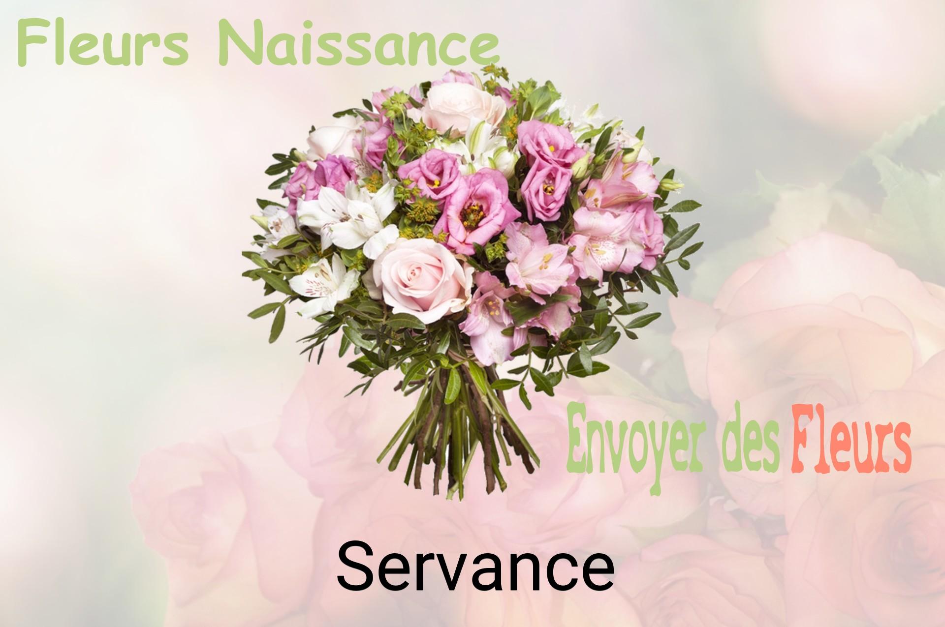Bouquet de fleurs de naissance livré à Servance